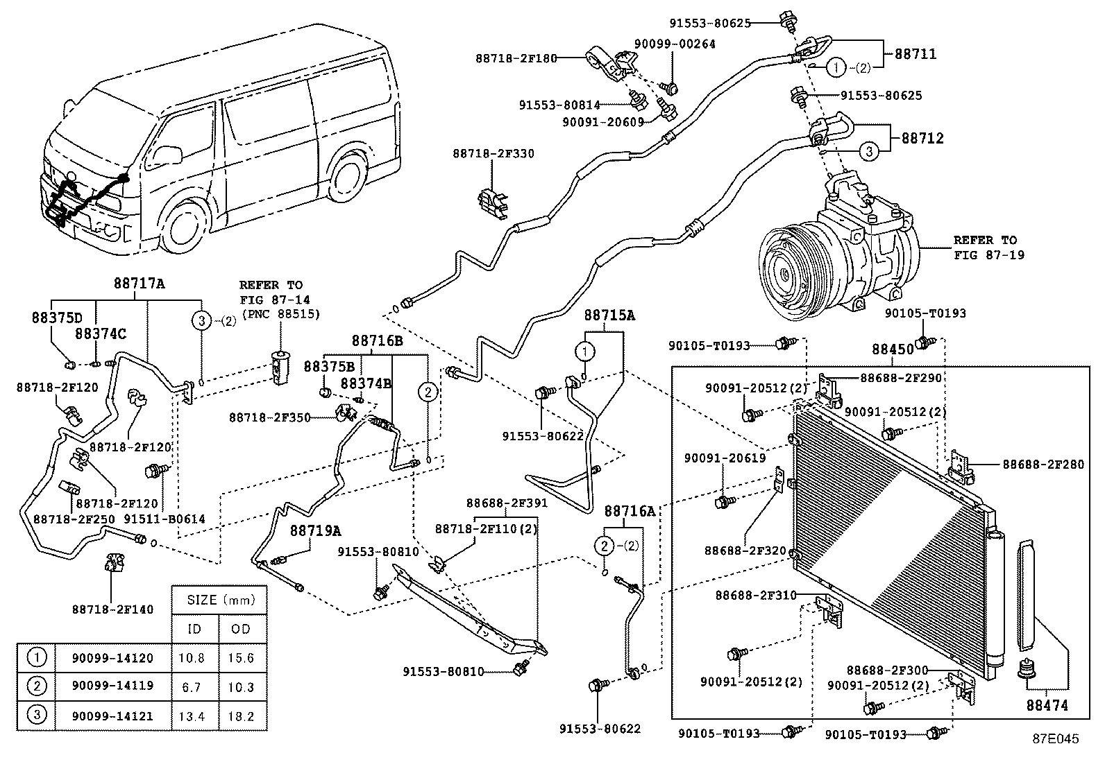  HIACE |  HEATING AIR CONDITIONING COOLER PIPING