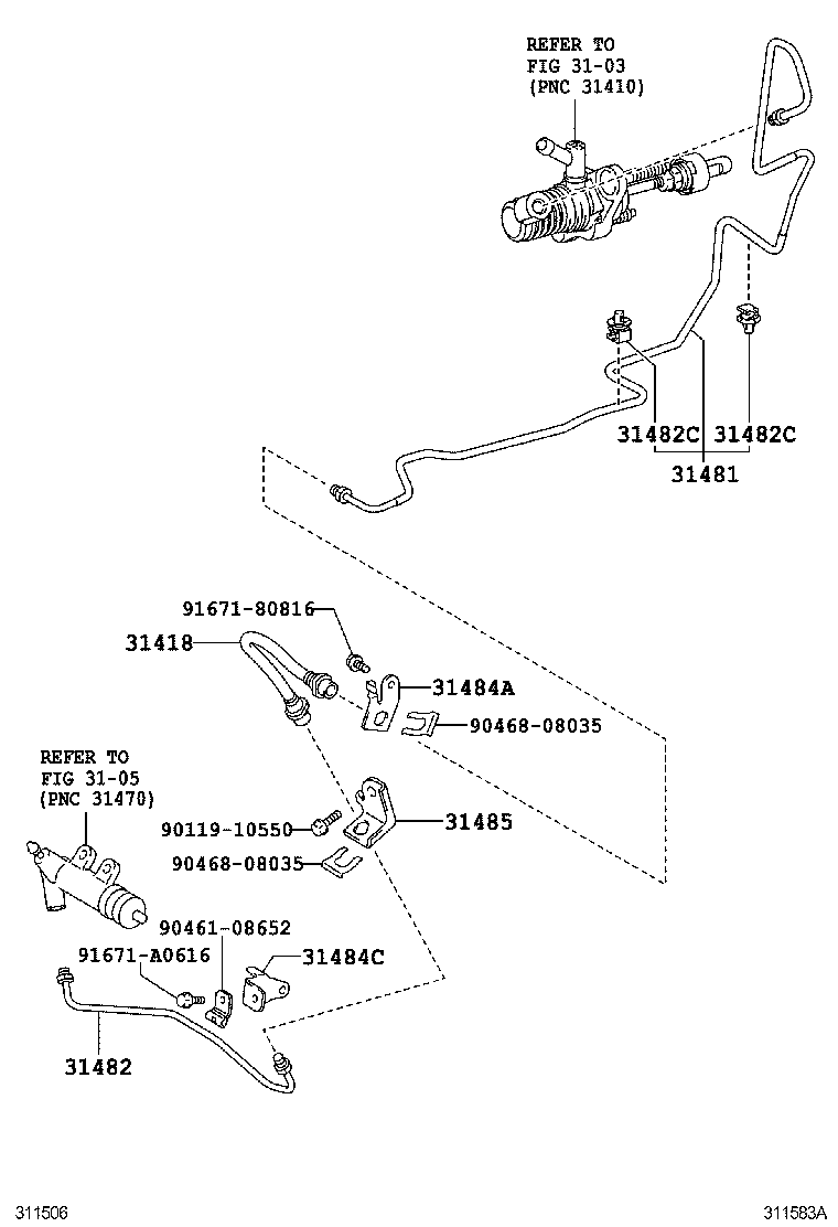  VIOS |  CLUTCH PEDAL FLEXIBLE HOSE