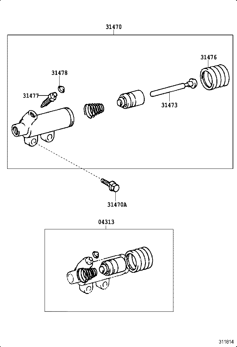  COASTER |  CLUTCH RELEASE CYLINDER