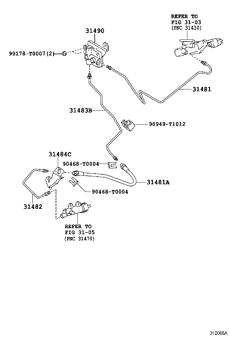  FORTUNER |  CLUTCH PEDAL FLEXIBLE HOSE