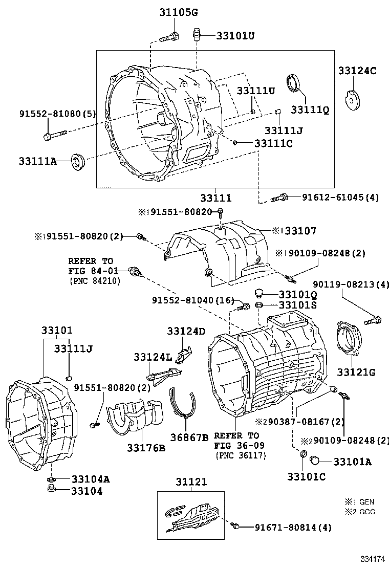  FJ CRUISER |  CLUTCH HOUSING TRANSMISSION CASE MTM