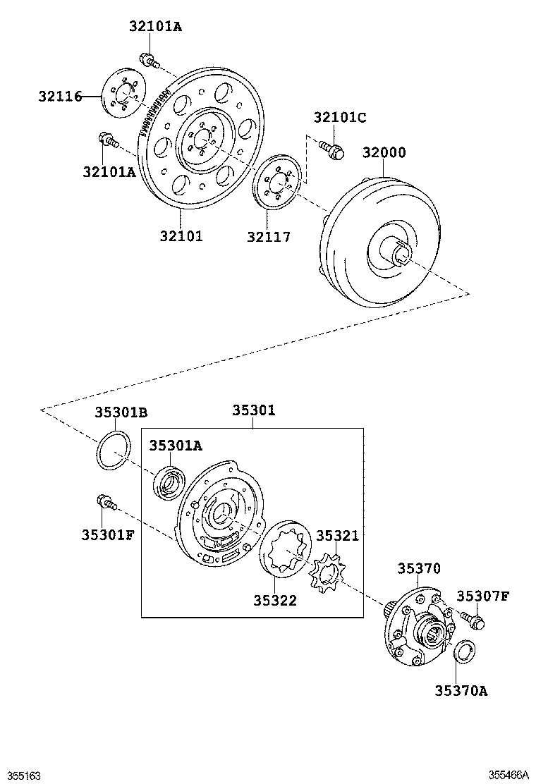  VIOS |  TORQUE CONVERTER FRONT OIL PUMP CHAIN ATM