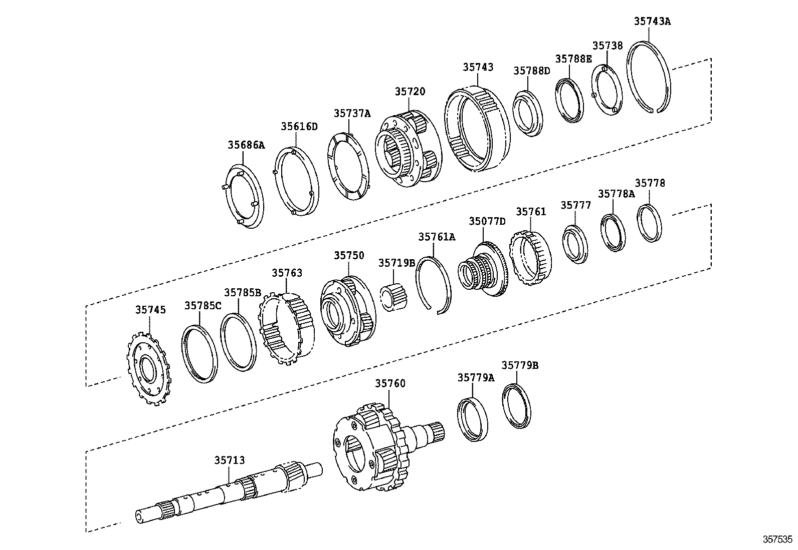  GX400 460 |  PLANETARY GEAR REVERSE PISTON COUNTER GEAR ATM