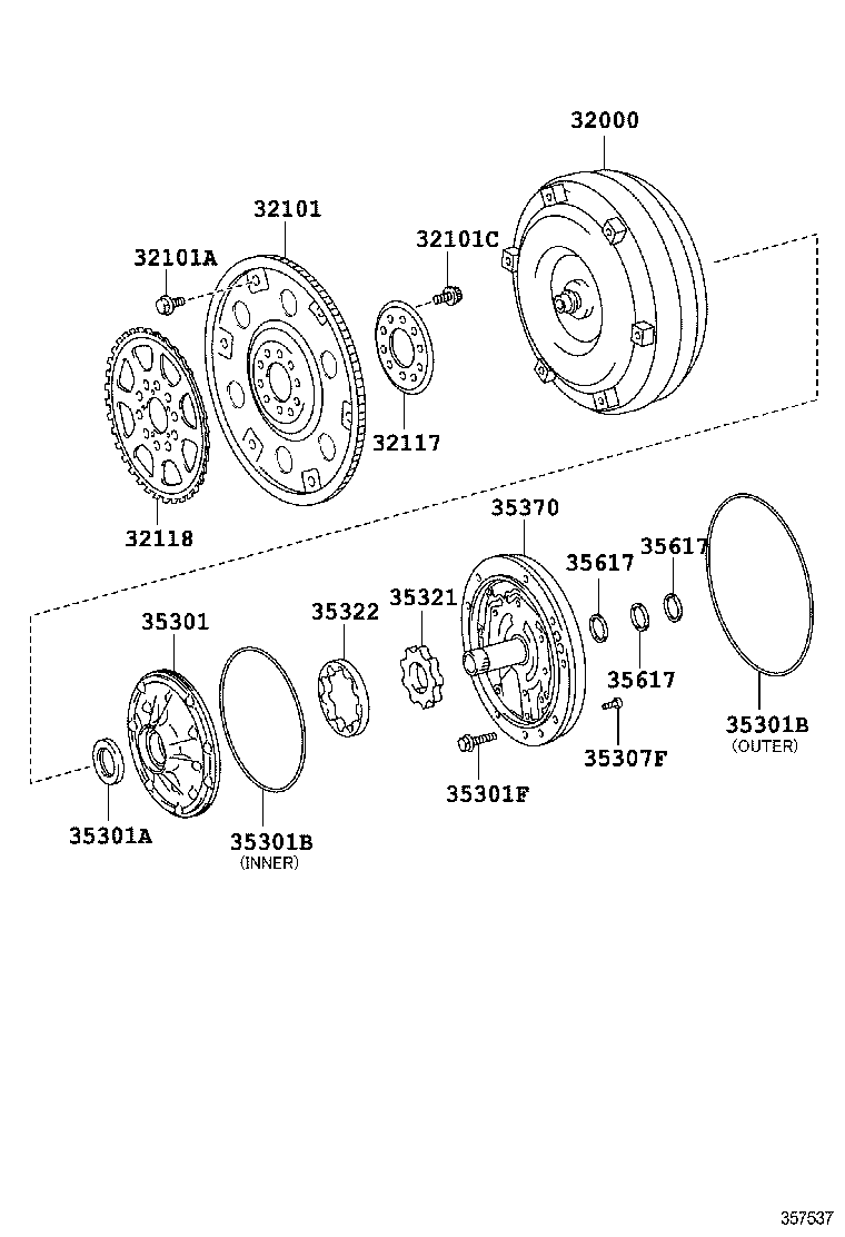  GX400 460 |  TORQUE CONVERTER FRONT OIL PUMP CHAIN ATM