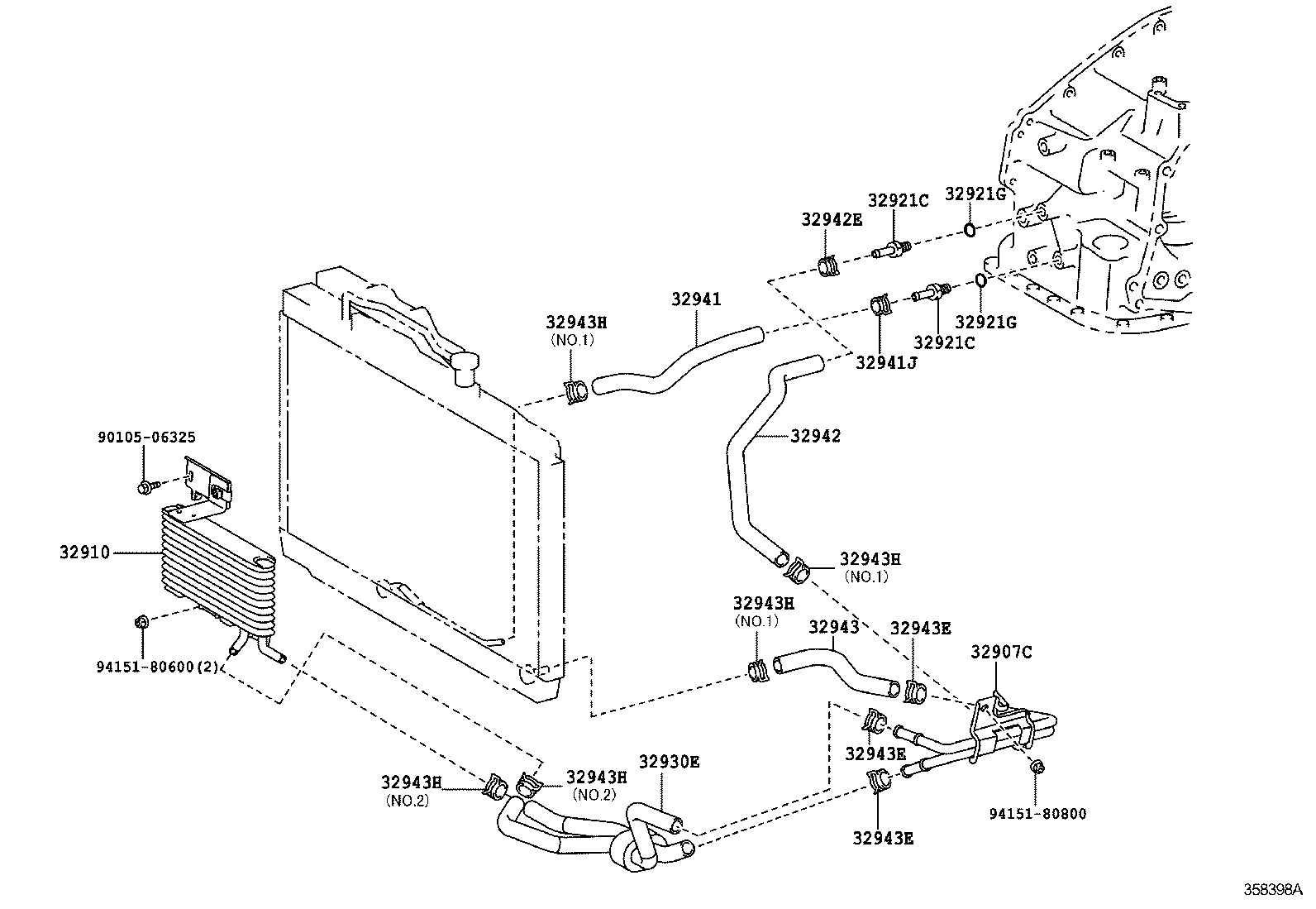  ES250 350 300H |  OIL COOLER TUBE ATM