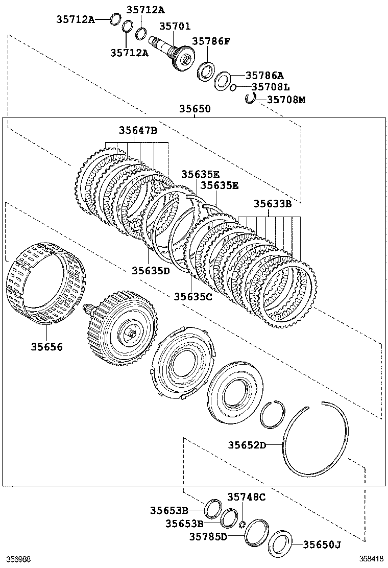  ES250 350 300H |  BRAKE BAND MULTIPLE DISC CLUTCH ATM