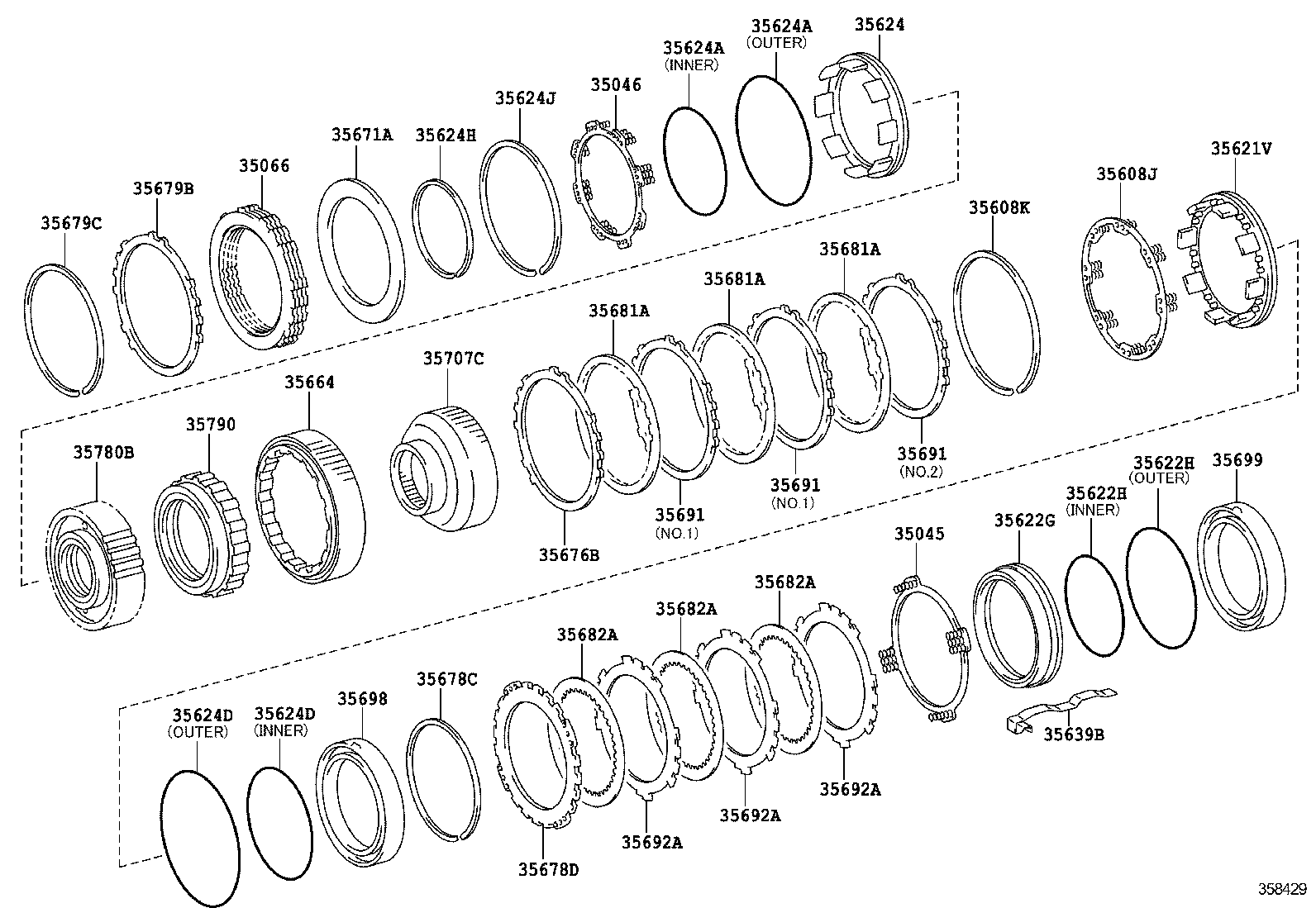  GX400 460 |  CENTER SUPPORT PLANETARY SUN GEAR ATM