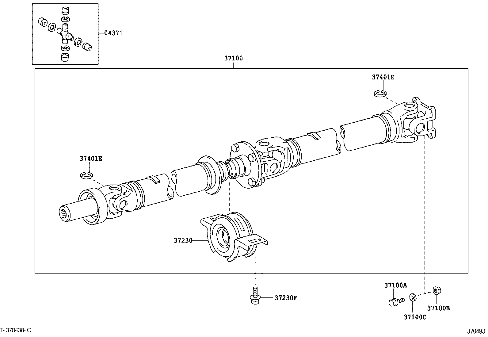 FORTUNER | PROPELLER SHAFT UNIVERSAL JOINT