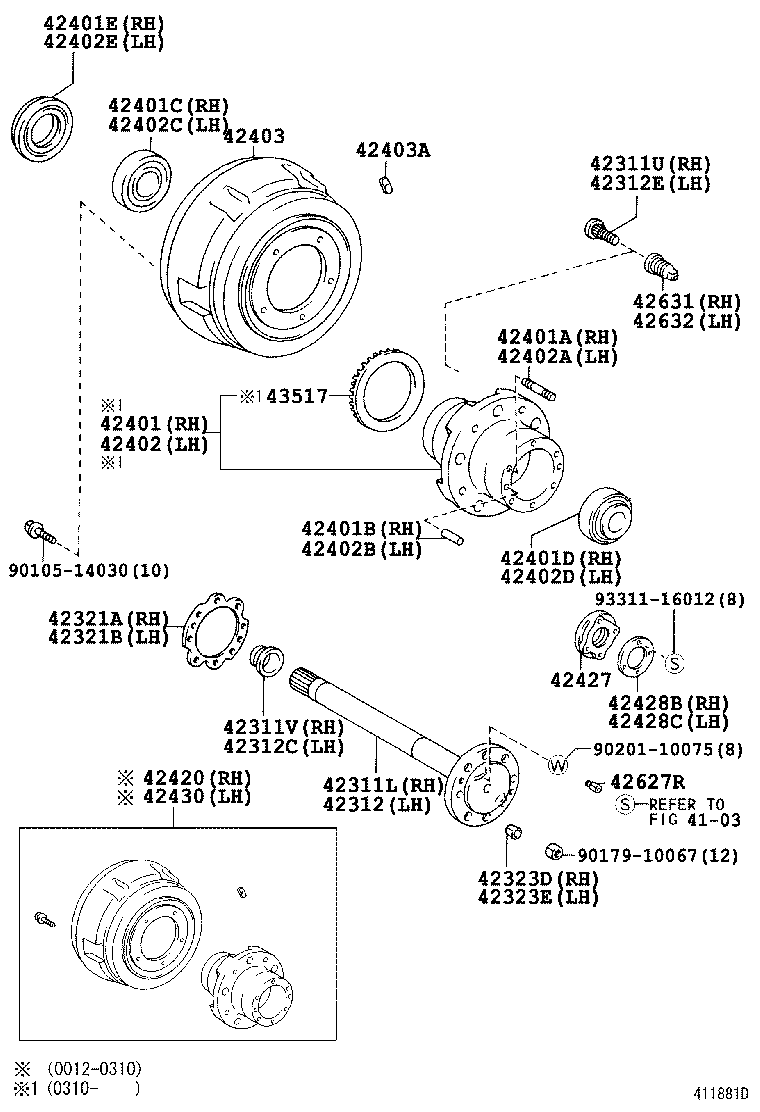  COASTER |  REAR AXLE SHAFT HUB