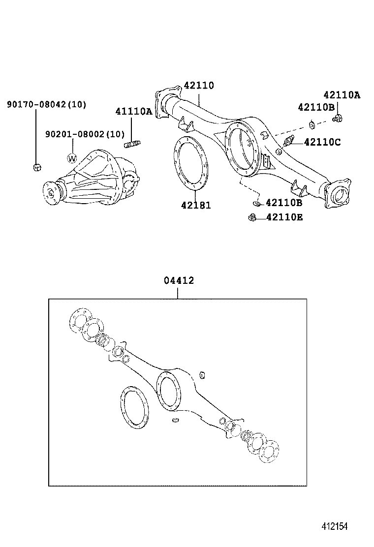  HIACE |  REAR AXLE HOUSING DIFFERENTIAL