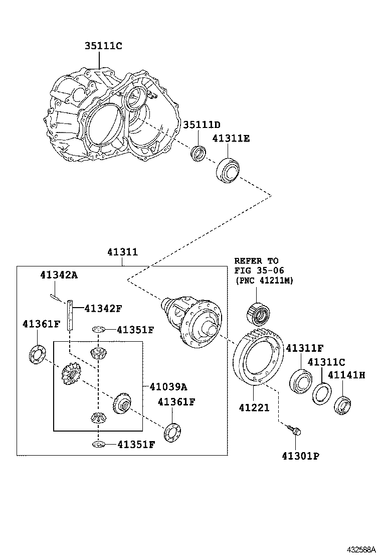  CAMRY HYBRID CHINA |  FRONT AXLE HOUSING DIFFERENTIAL