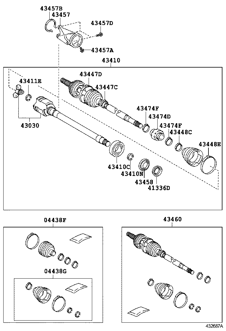  ES250 350 300H |  FRONT DRIVE SHAFT