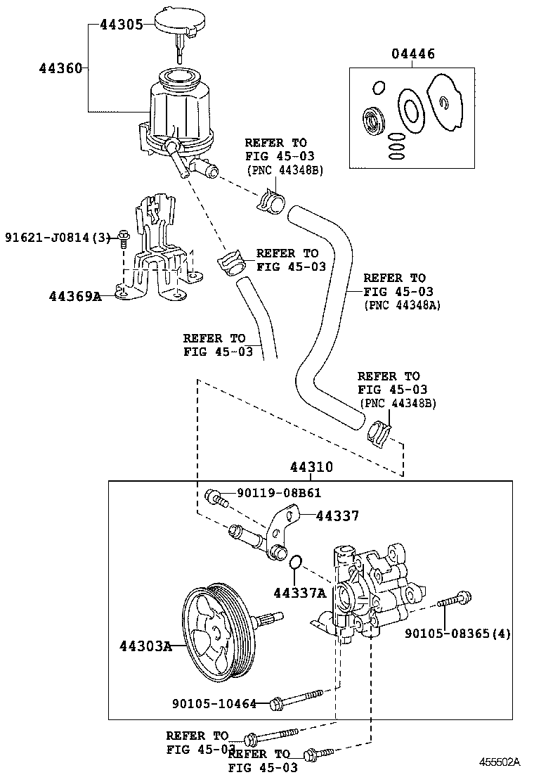  GX400 460 |  VANE PUMP RESERVOIR POWER STEERING