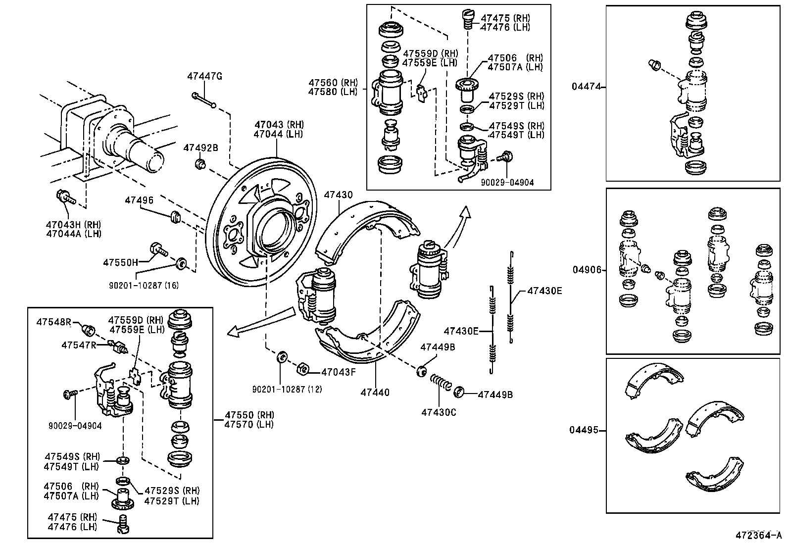  COASTER |  REAR DRUM BRAKE WHEEL CYLINDER BACKING PLATE