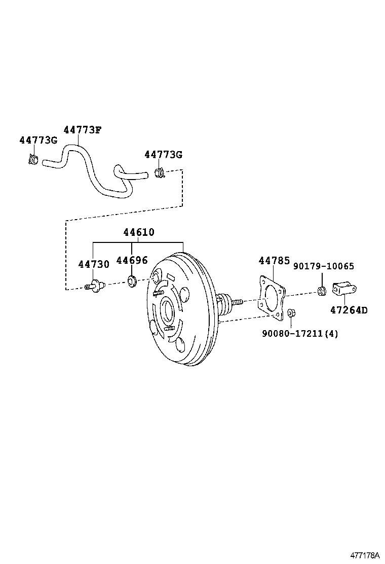  SIENNA |  BRAKE BOOSTER VACUUM TUBE