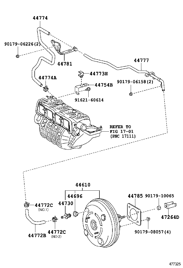  RX270 350 450H |  BRAKE BOOSTER VACUUM TUBE