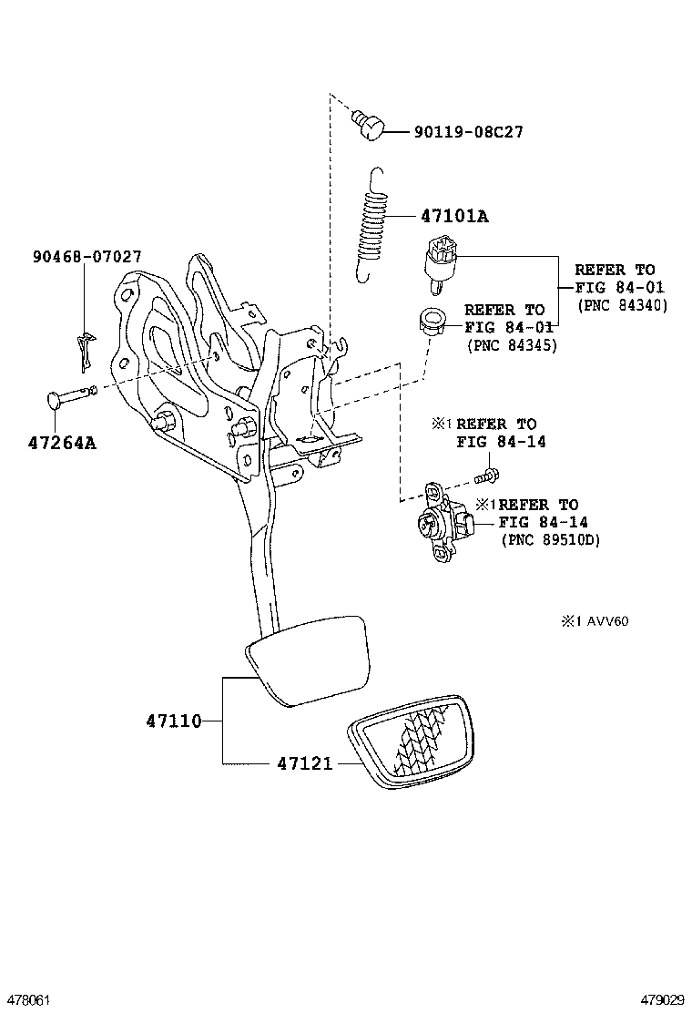  ES250 350 300H |  BRAKE PEDAL BRACKET