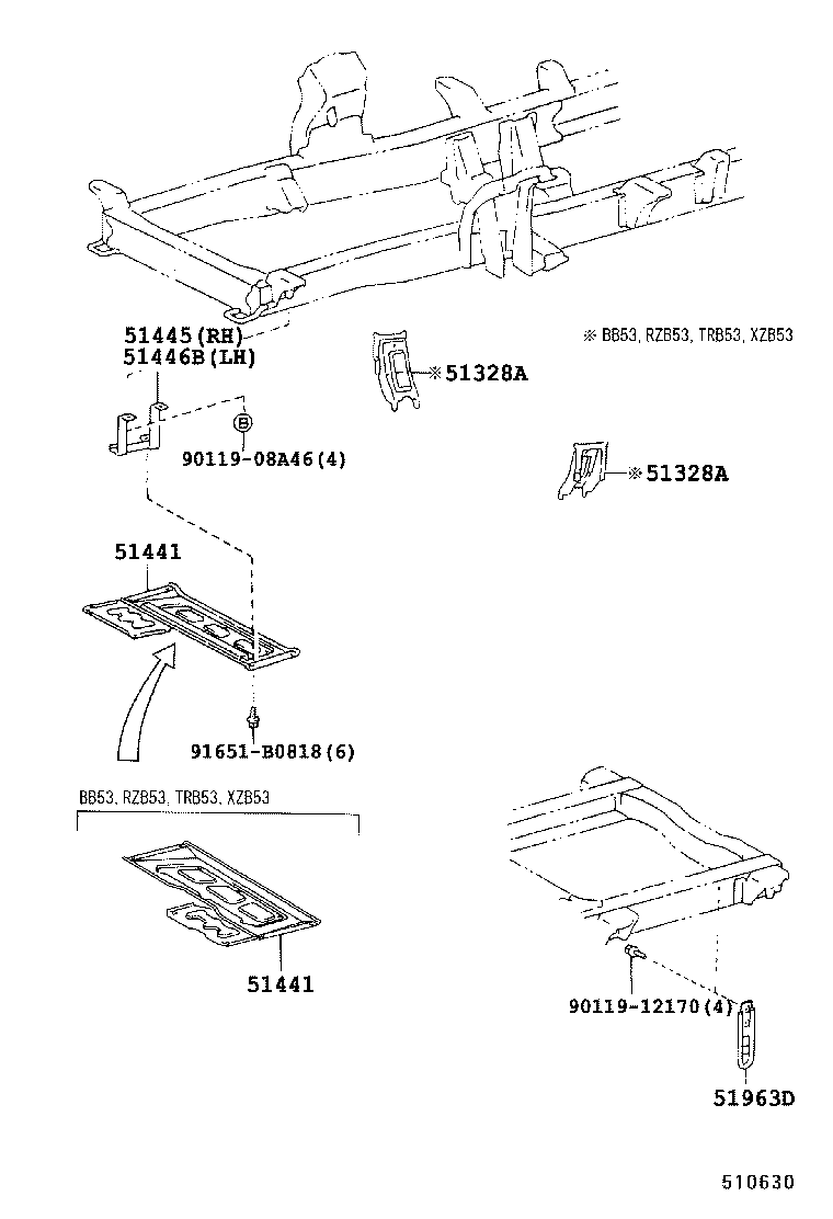  COASTER |  SUSPENSION CROSSMEMBER UNDER COVER