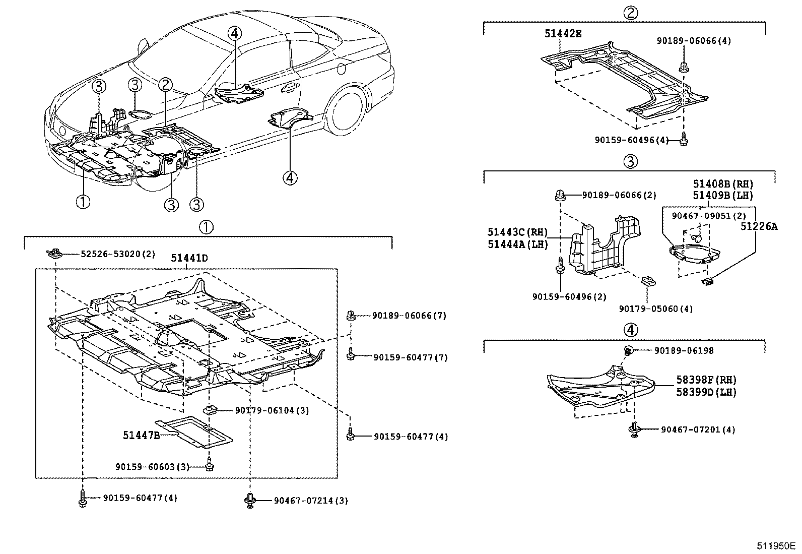  IS250C 300C |  SUSPENSION CROSSMEMBER UNDER COVER