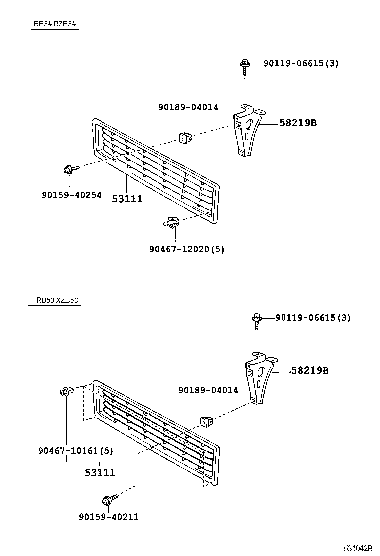  COASTER |  RADIATOR GRILLE