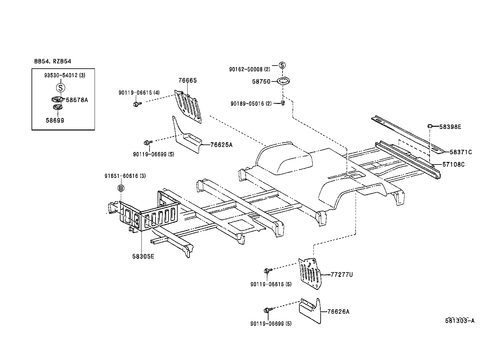  COASTER |  REAR FLOOR PANEL REAR FLOOR MEMBER