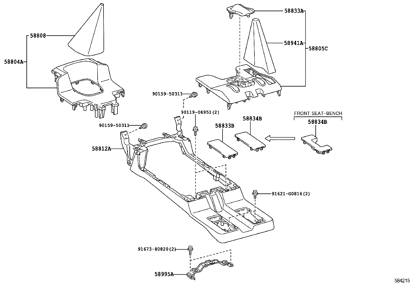  LAND CRUISER 200 |  CONSOLE BOX BRACKET