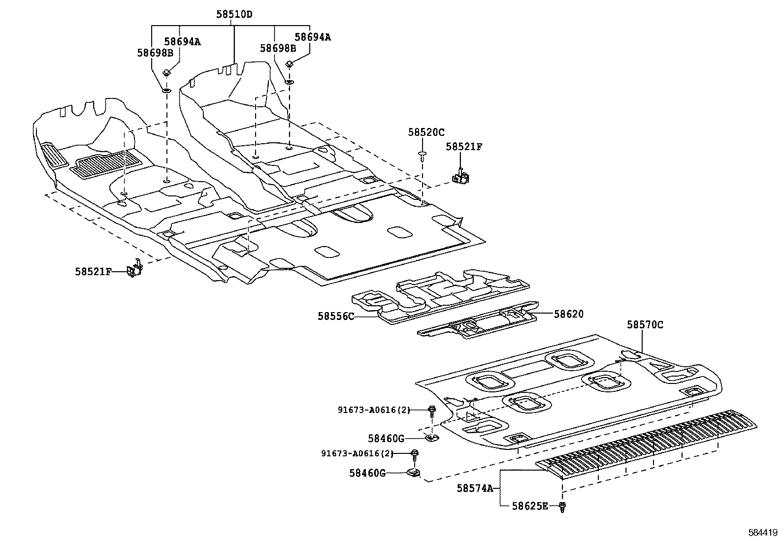  LX460 570 |  FLOOR MAT SILENCER PAD