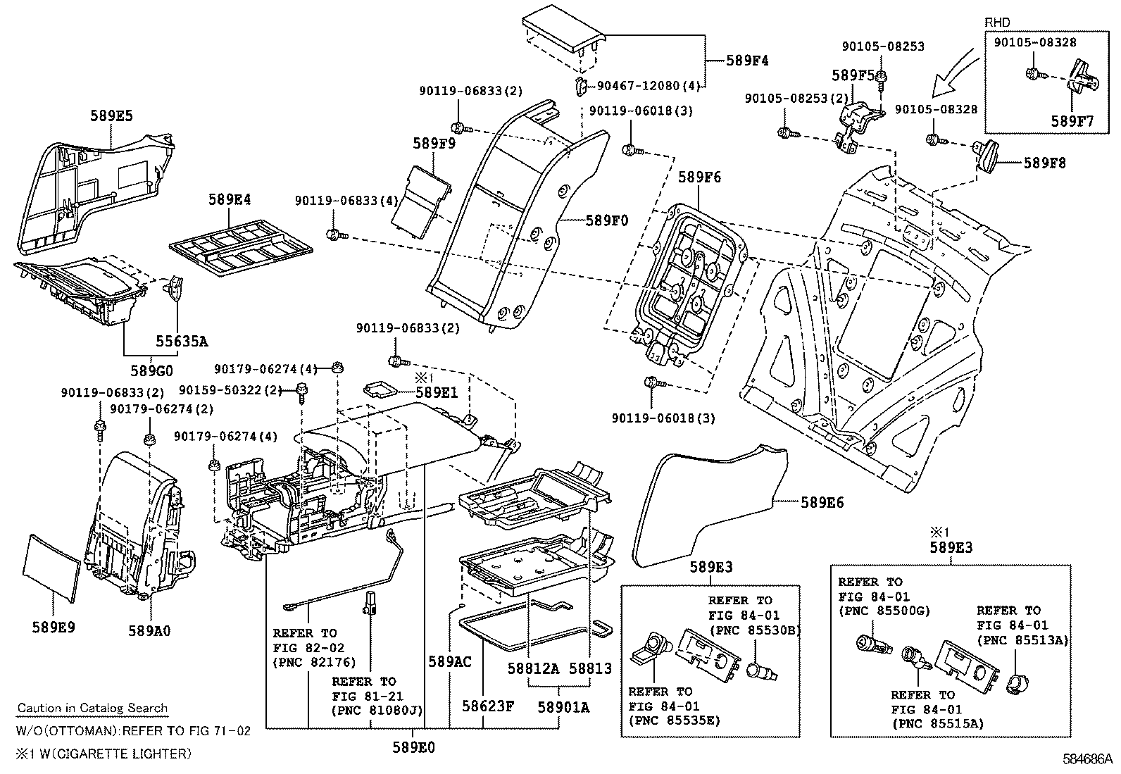  LS600H 600HL |  CONSOLE BOX BRACKET