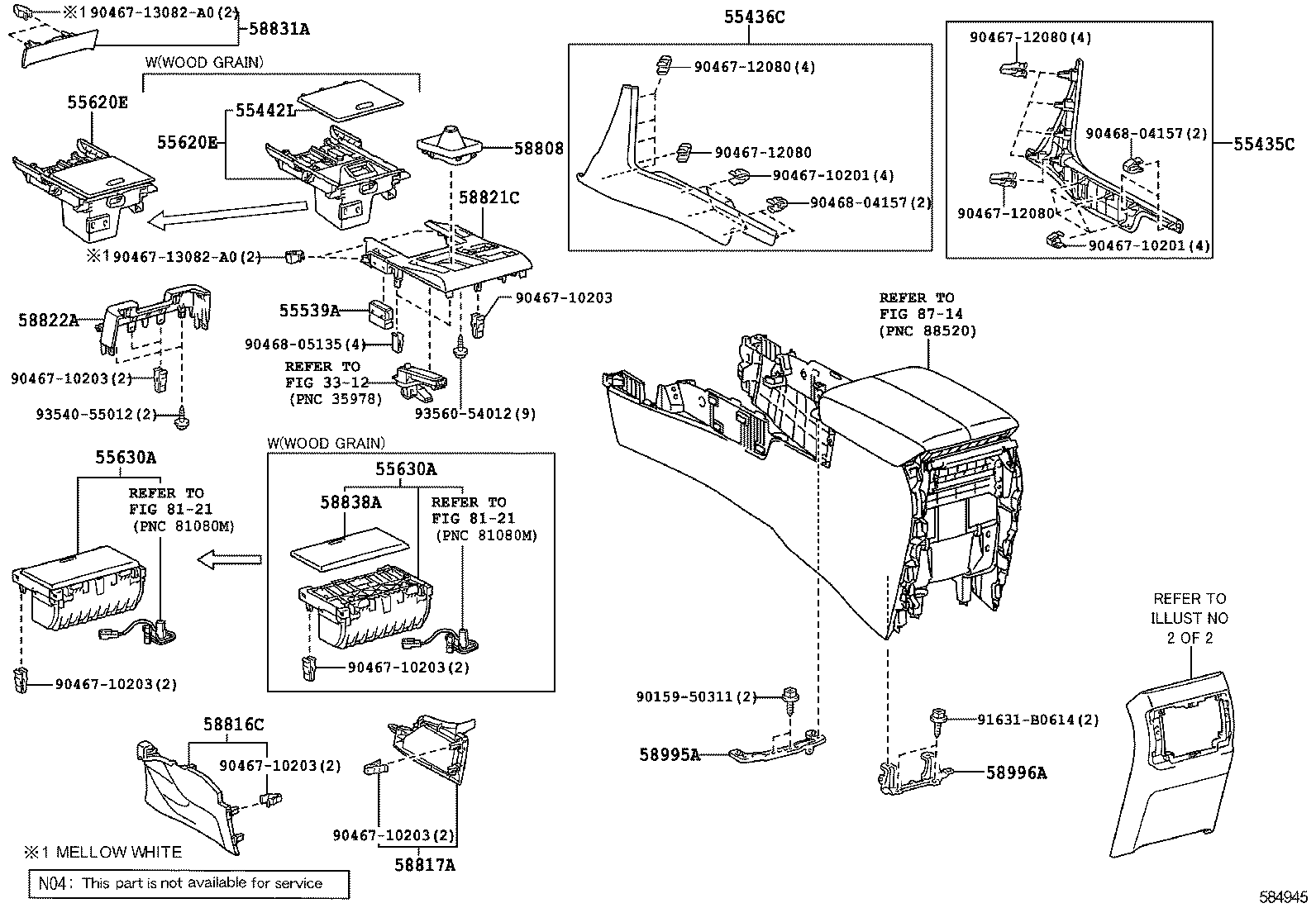  GX400 460 |  CONSOLE BOX BRACKET