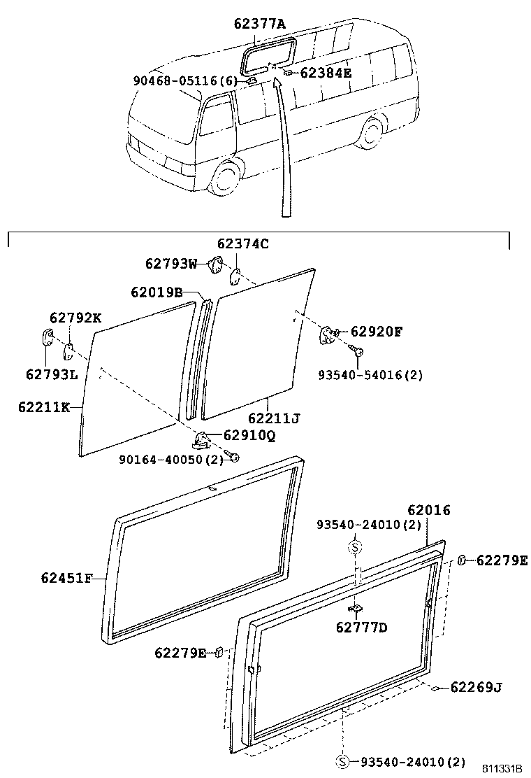  COASTER |  SIDE WINDOW