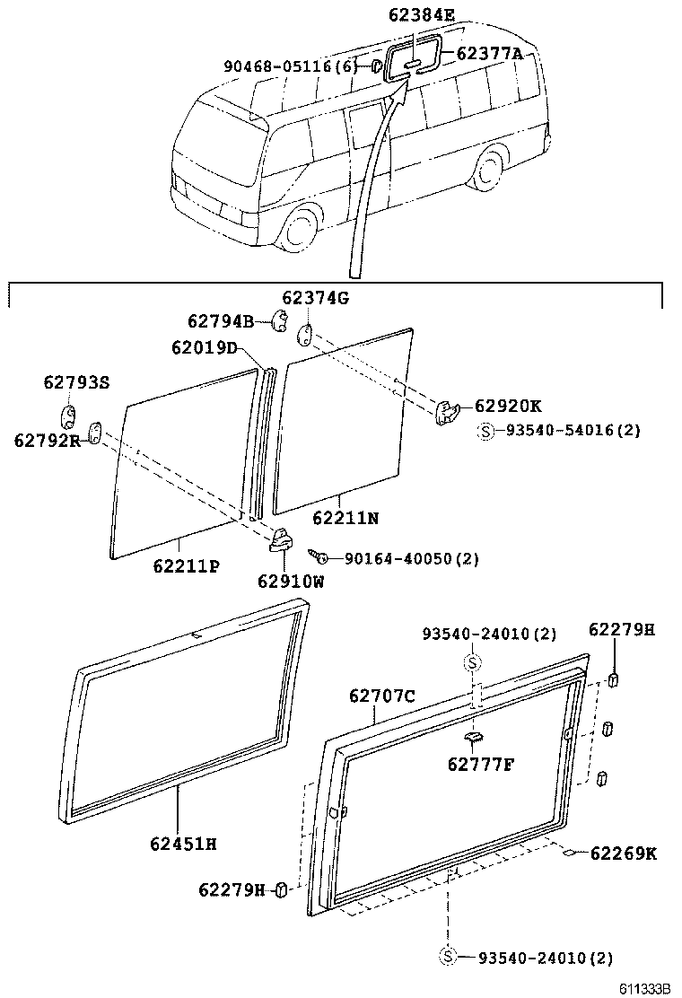  COASTER |  SIDE WINDOW