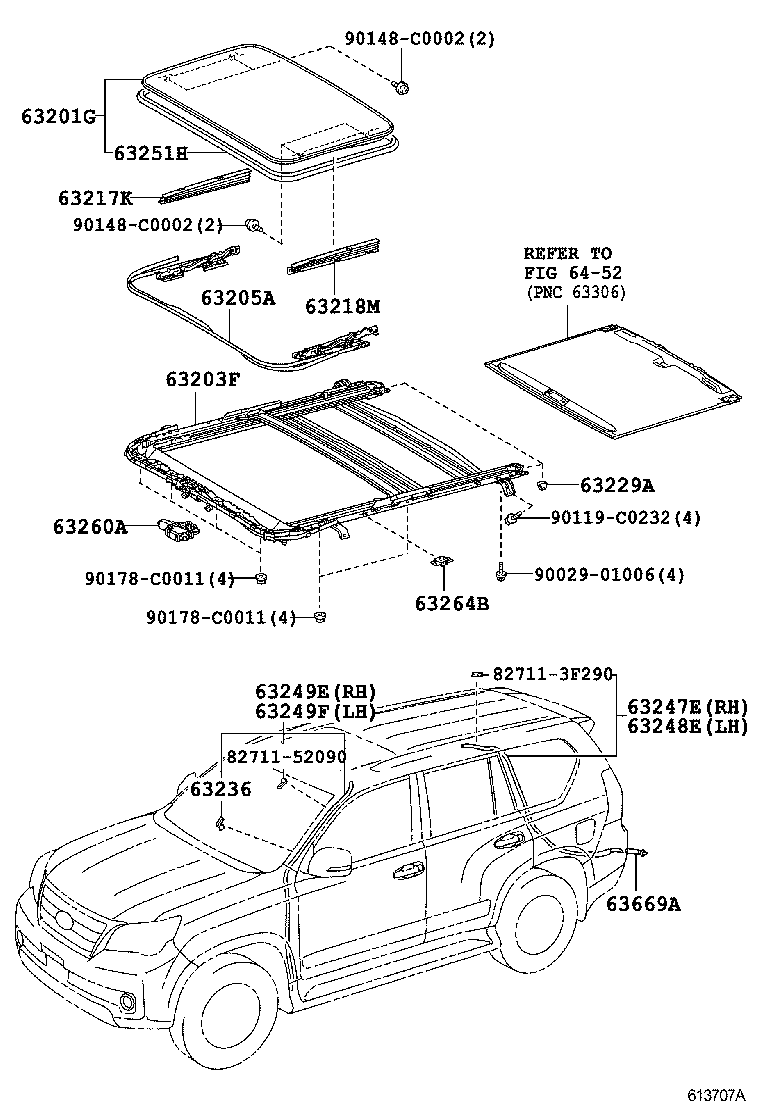  LAND CRUISER PRADO |  ROOF PANEL BACK PANEL