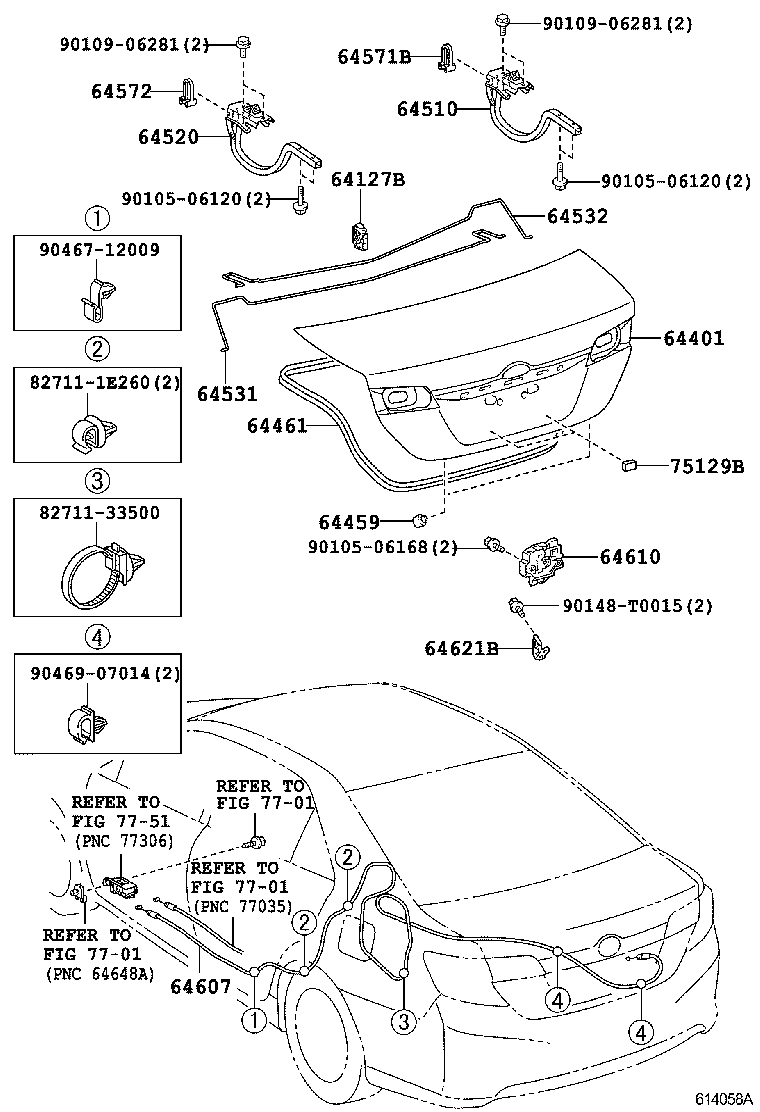  CAMRY AURION HV ARL |  LUGGAGE COMPARTMENT DOOR LOCK