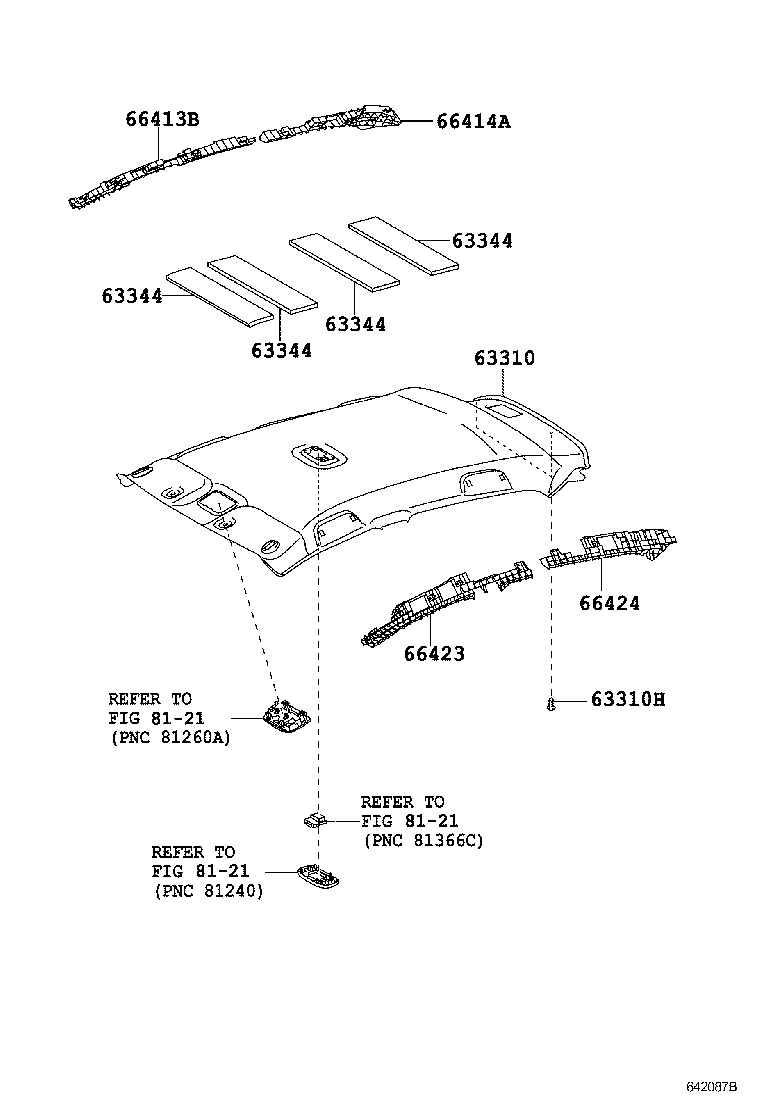  VIOS |  ROOF HEADLINING SILENCER PAD