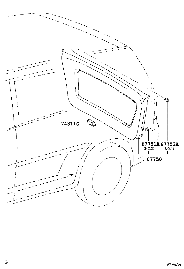  FORTUNER |  BACK DOOR PANEL GLASS