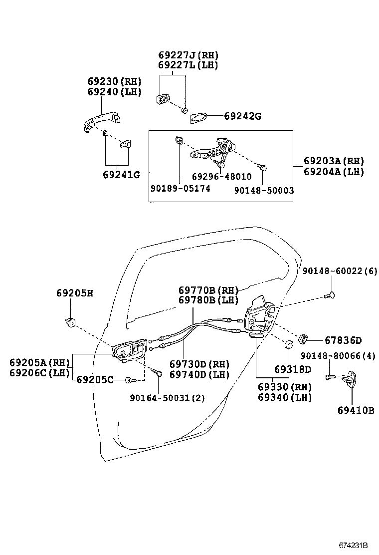  VIOS |  REAR DOOR LOCK HANDLE