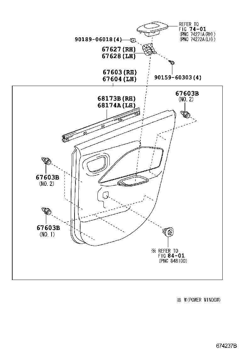  VIOS |  REAR DOOR PANEL GLASS