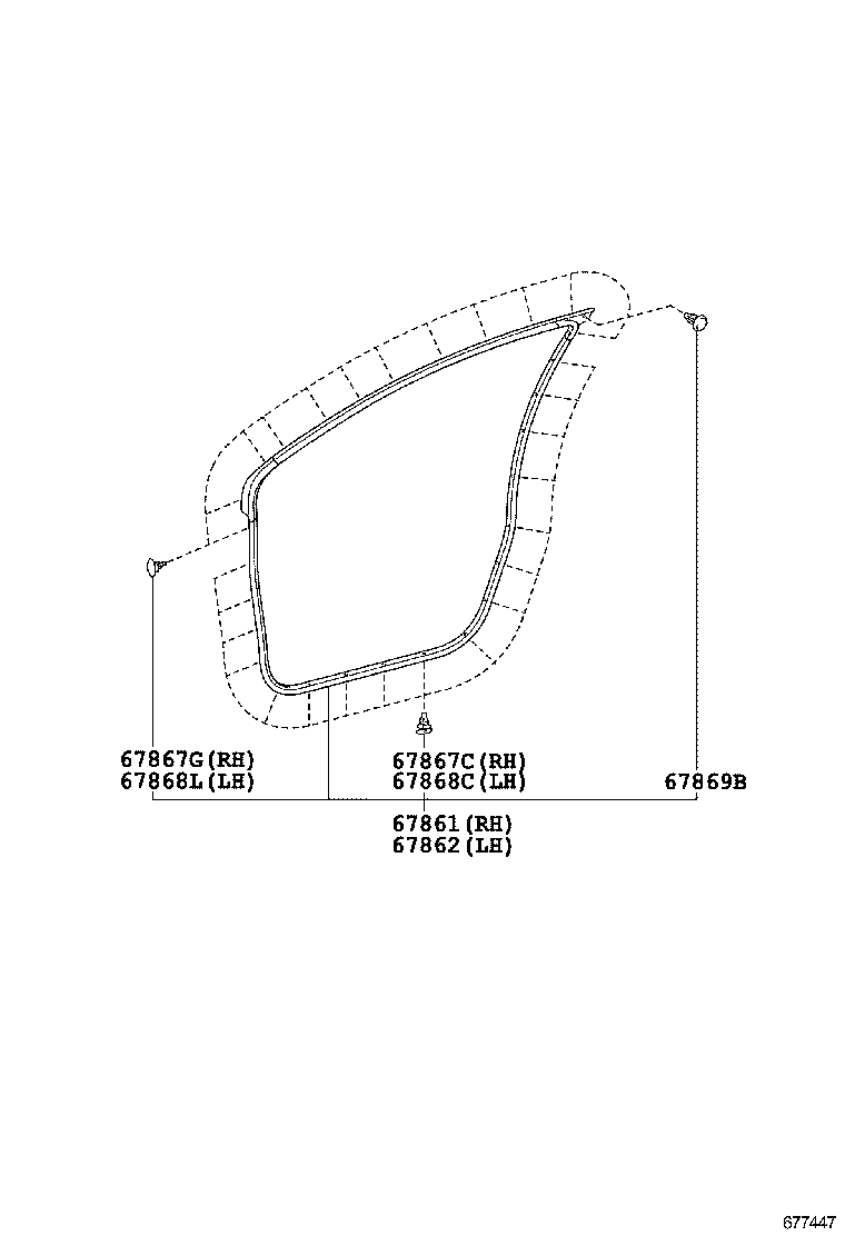  YARIS |  FRONT DOOR PANEL GLASS