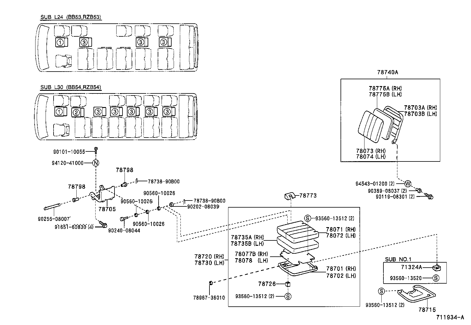  COASTER |  SEAT SEAT TRACK