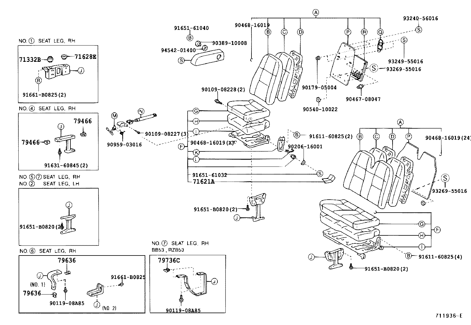  COASTER |  SEAT SEAT TRACK