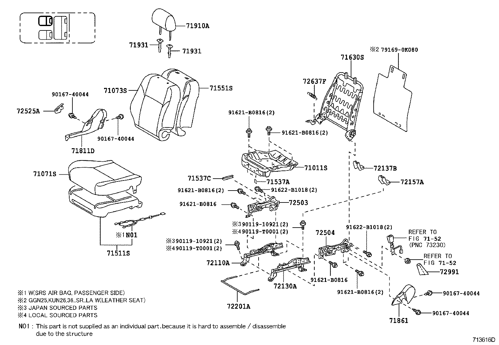  HILUX |  SEAT SEAT TRACK