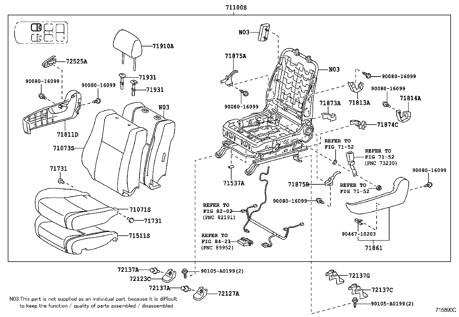  SEQUOIA |  SEAT SEAT TRACK