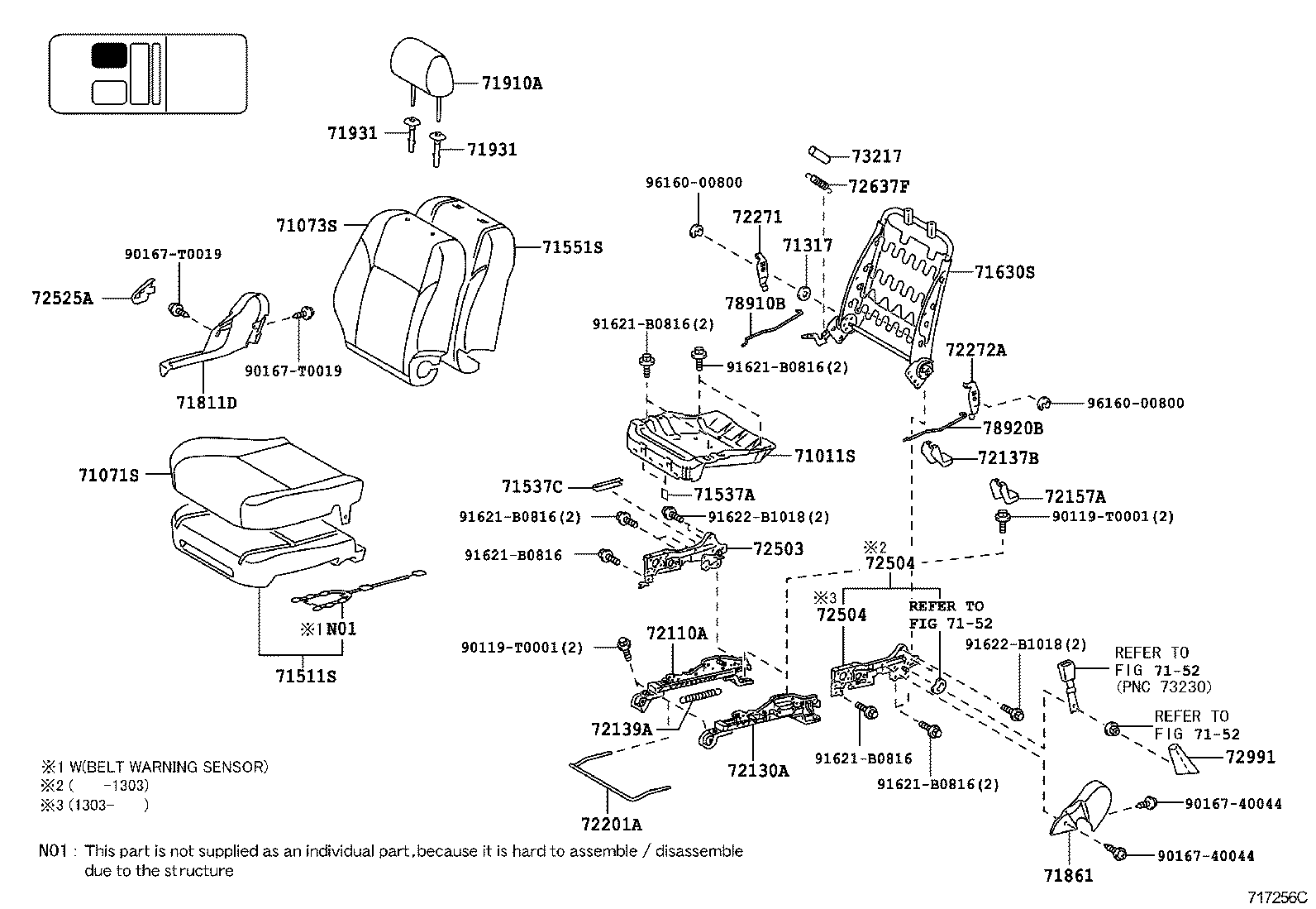  HILUX |  SEAT SEAT TRACK