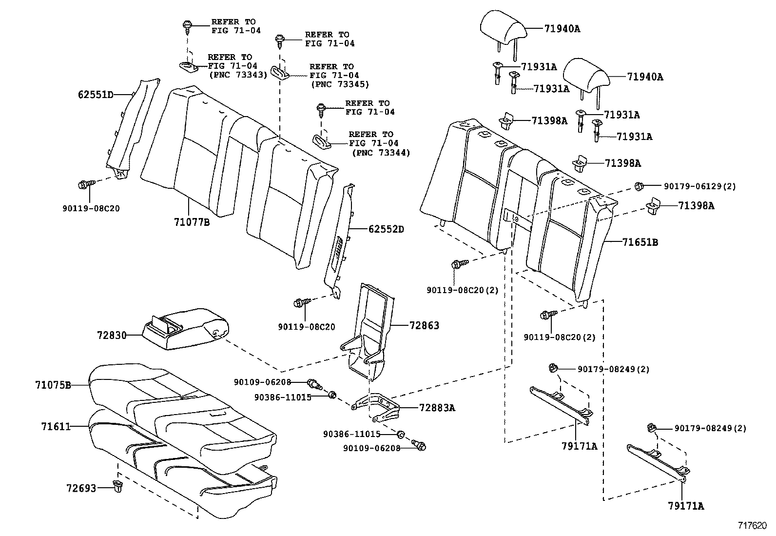  CAMRY HYBRID ASIA |  REAR SEAT SEAT TRACK