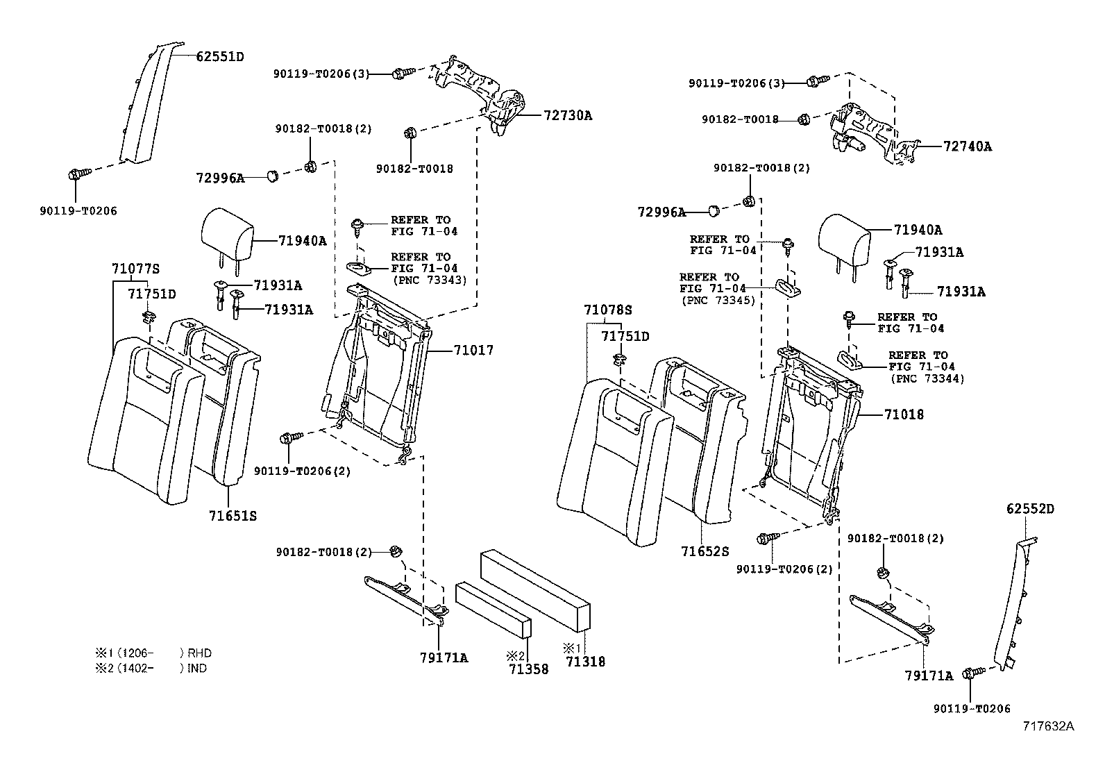  CAMRY HYBRID ASIA |  REAR SEAT SEAT TRACK