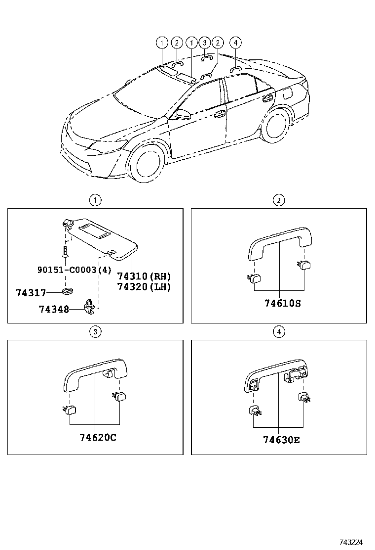  CAMRY HYBRID CHINA |  ARMREST VISOR