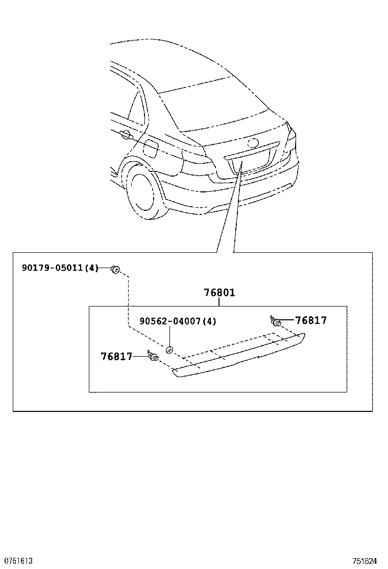  VIOS |  REAR MOULDING