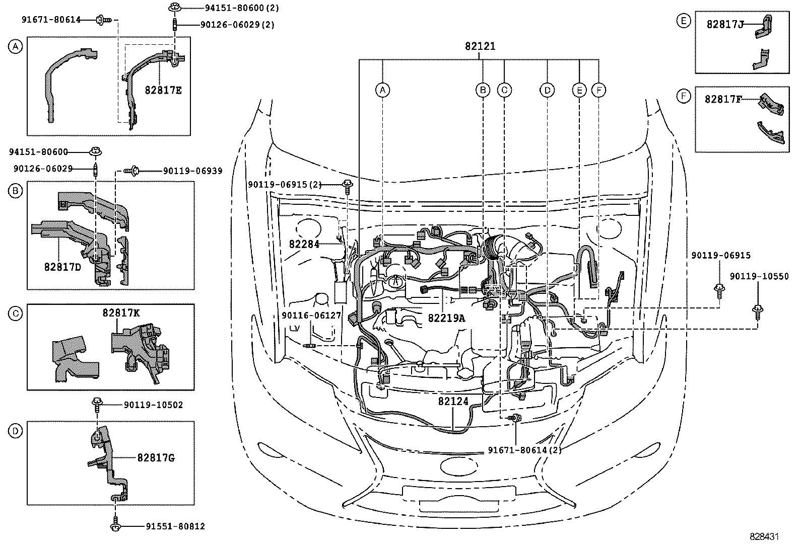  ES250 350 300H |  WIRING CLAMP