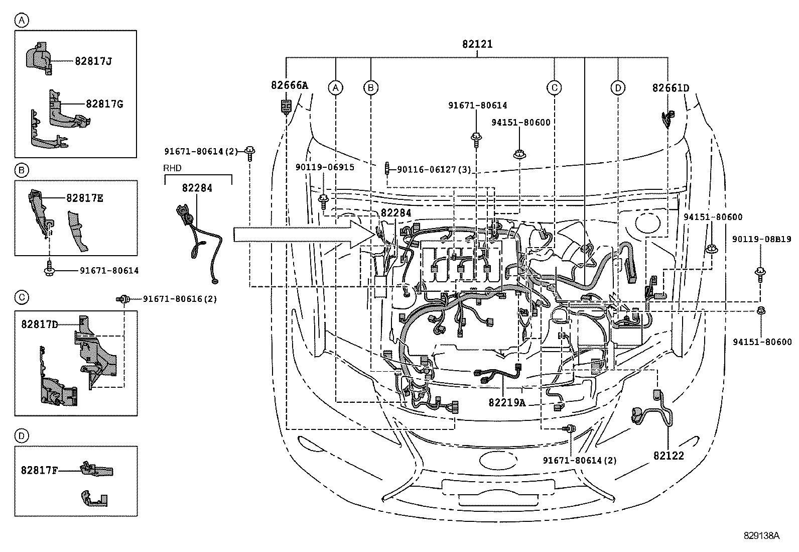  ES250 350 300H |  WIRING CLAMP