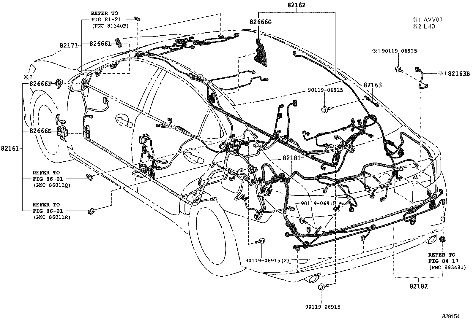  ES250 350 300H |  WIRING CLAMP